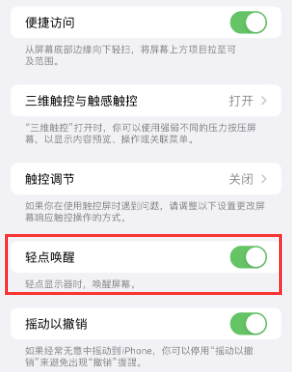 汤旺河苹果授权维修站分享iPhone轻点无法唤醒怎么办 