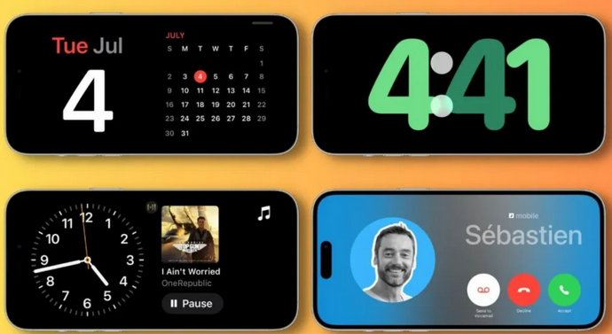 汤旺河苹果手机维修分享iOS17横屏充电待机显示有什么好处 